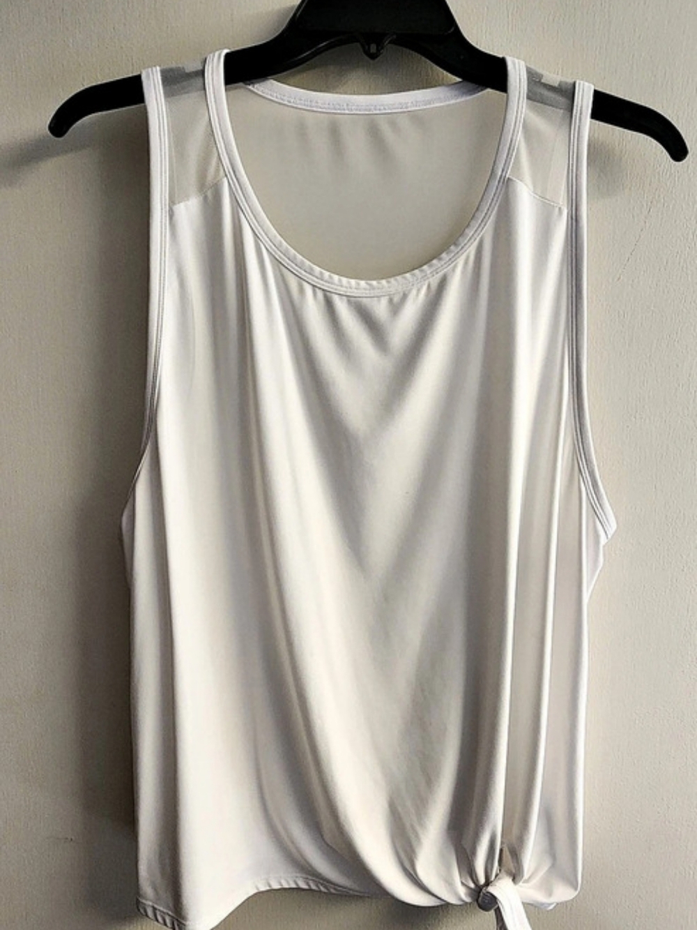 Reebok White Athletic Sleeveless Top/long Sleeve Hooded Jacket